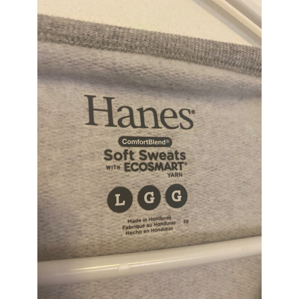 Hand-Embroidered Valentine’s Day Heart Sweatshirt Hanes Gray With Hearts Size L - Picture 4 of 6
